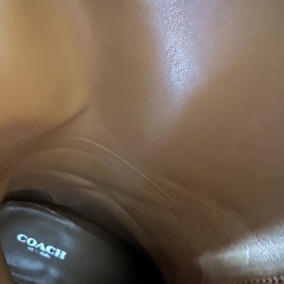 Coach Mabel Leather Western Chain Riding Boots in color Dark Smoke Size 7.5B - Picture 11 of 14